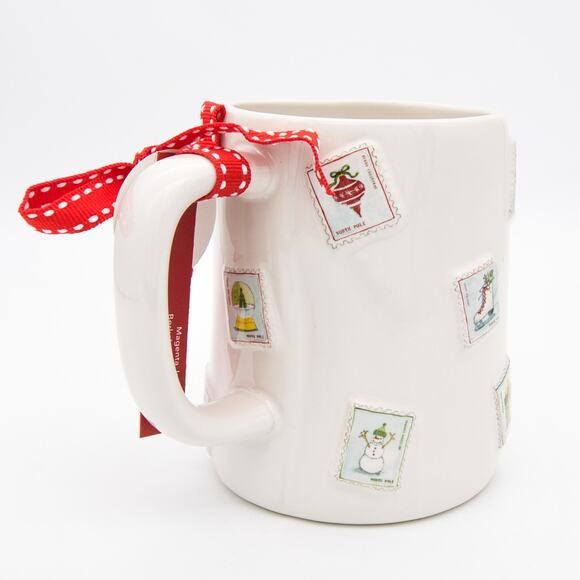 Rae Dunn Christmas Mug, Dear Santa Mug with Stamps, Double-Sided Coffee Cup - Picture 5 of 10